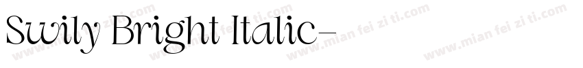 Swily Bright Italic字体转换